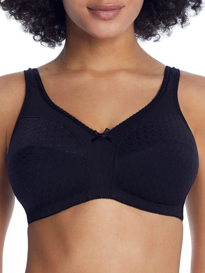 Shop Dominique Women's Marcelle Cotton Wire-free Comfort Bra In Black