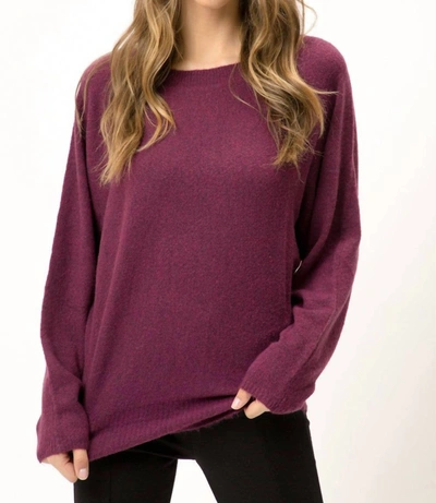Shop Mystree Dolman Sweater In Merlot In Purple