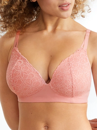 Shop Maidenform Women's Pure Comfort Soft Support Wire-free Bra In Pink