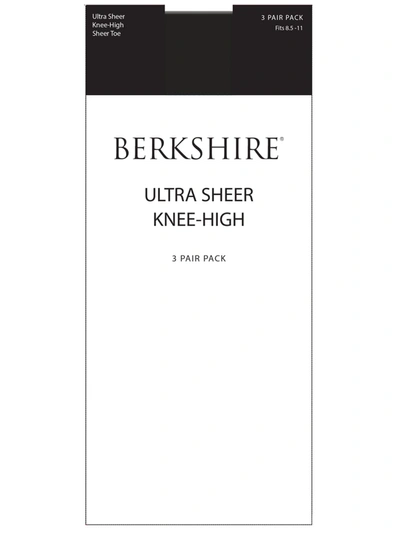 Shop Berkshire Women's Ultra Sheer Knee Highs 3-pack In Black