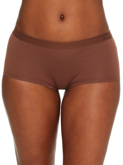 Shop Bare Women's The Easy Everyday Cotton Boyshort In Brown