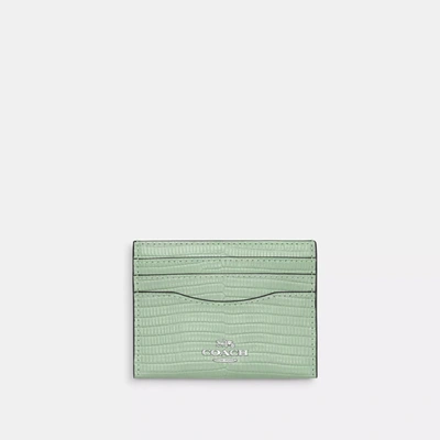 Shop Coach Outlet Slim Id Card Case In Green