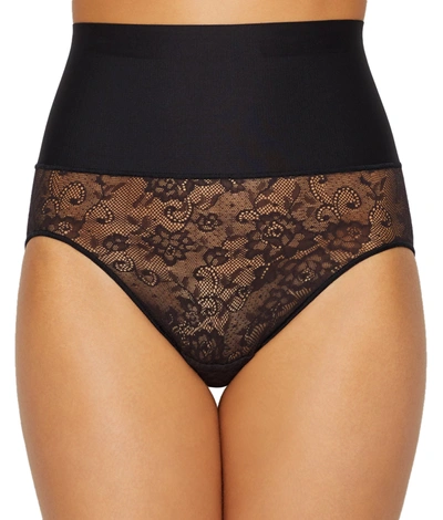 Shop Maidenform Women's Tame Your Tummy Lace Brief In Black