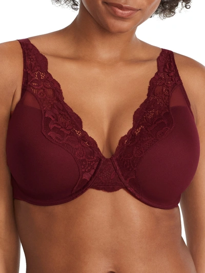 Shop Bali Women's One Smooth U Light Lift Lace Bra In Red