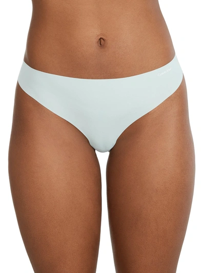 Shop Calvin Klein Women's Invisibles Thong In Blue