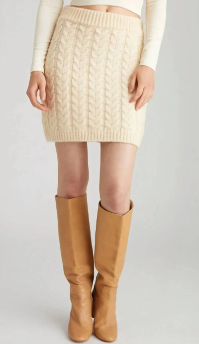 Shop 525 America Kali Cable Mini Skirt In Cream In Beige