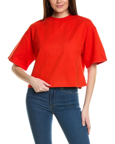 Shop Monrow Sweatshirt T-shirt In Red