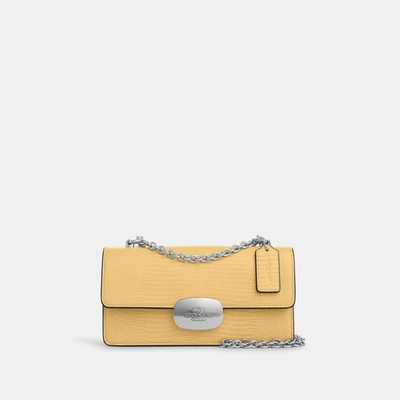 Shop Coach Outlet Eliza Flap Crossbody In Yellow