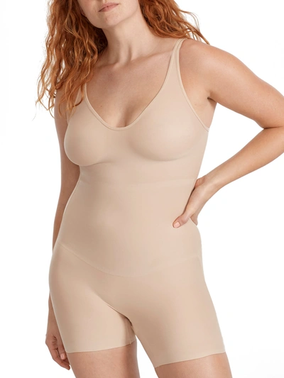 Shop Tc Fine Intimates Women's Medium Control Girl Power Shaping Bodysuit In Beige