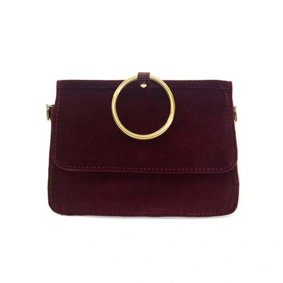 Shop Joy Susan The Aria Ring Bag In Burgundy In Red