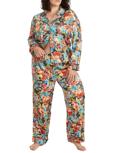 Shop Bare Women's Washed Satin Pajama Set In Multi