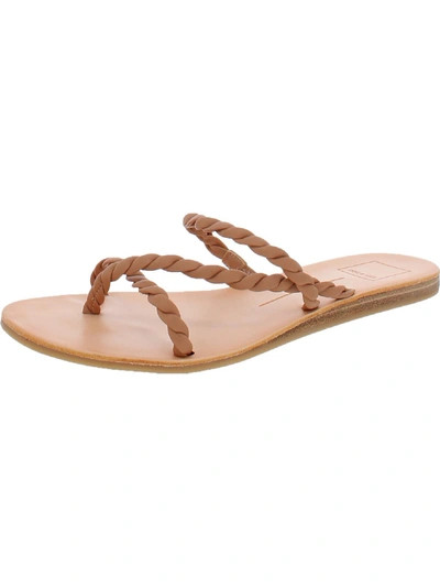 Shop Dolce Vita Dexla Womens Strappy Flat Slide Sandals In Brown