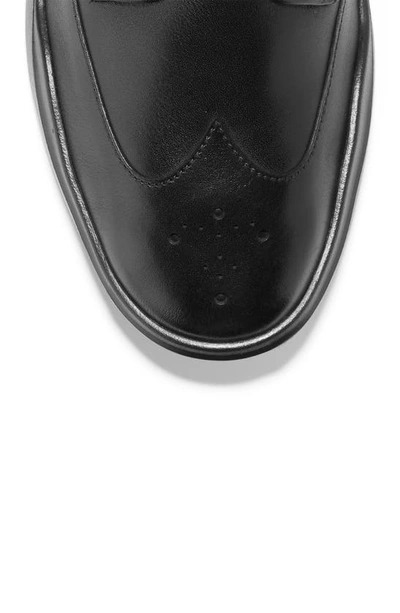 Shop Cole Haan Grand Crosscourt Wingtip Sneaker In Black Leather/ Black