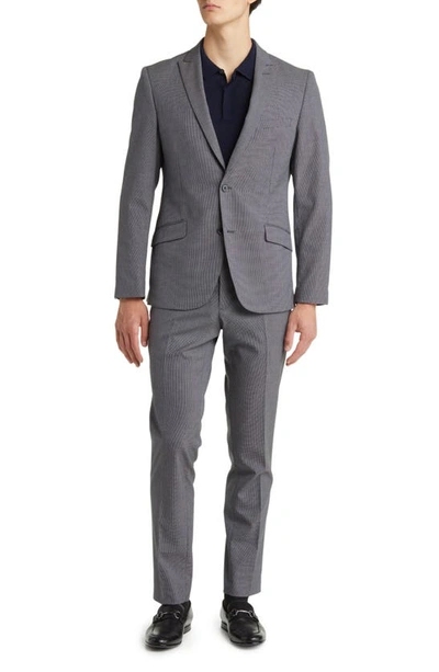 Shop Savile Row Co Microcheck Suit In Grey