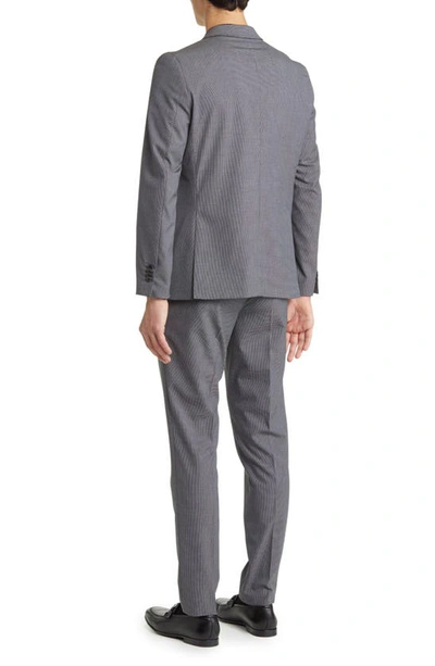 Savile Row Co Microcheck Suit In Grey