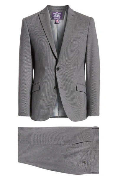 Savile Row Co Microcheck Suit In Grey