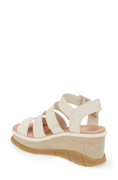 Sorel Joanie Iii Ankle Strap Wedge Platform Sandal In Chalk Gum 17