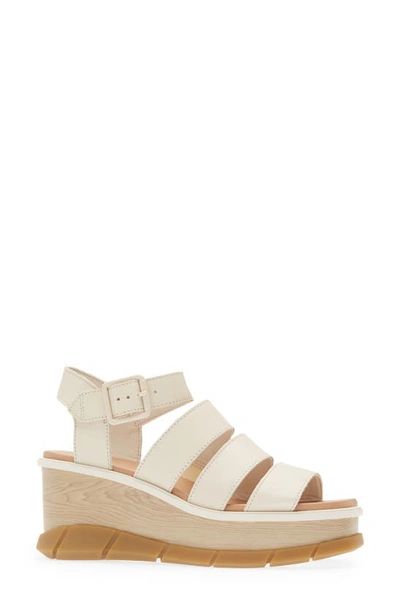 Sorel Joanie Iii Ankle Strap Wedge Platform Sandal In Chalk Gum 17