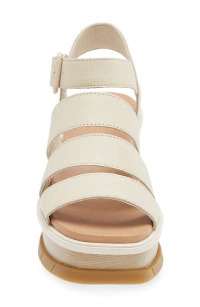 Sorel Joanie Iii Ankle Strap Wedge Platform Sandal In Chalk Gum 17