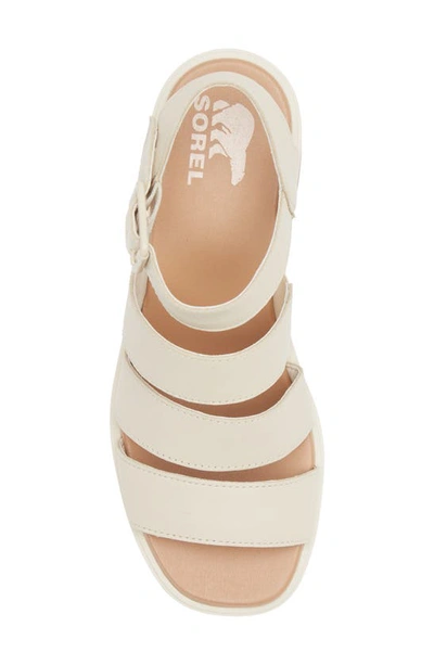 Sorel Joanie Iii Ankle Strap Wedge Platform Sandal In Chalk Gum 17