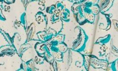 Shop Lucky Brand Flutter Sleeve Flounce Waist Tie Dress In Sand Floral