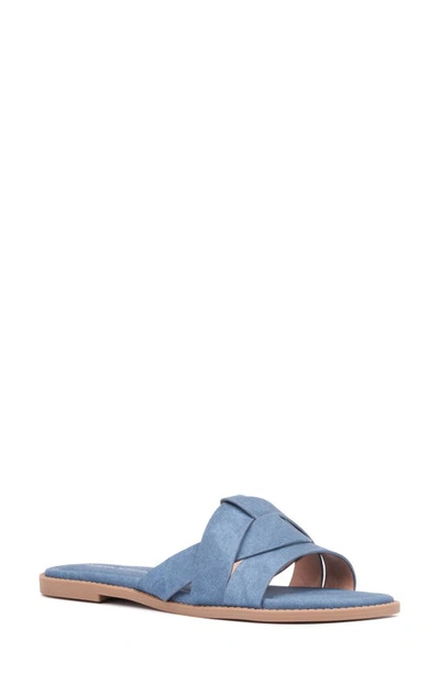 Shop Fashion To Figure Tiana Slide Sandal In Medium Blue