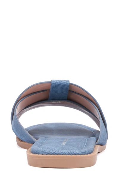 Fashion To Figure Tiana Slide Sandal In Medium Blue