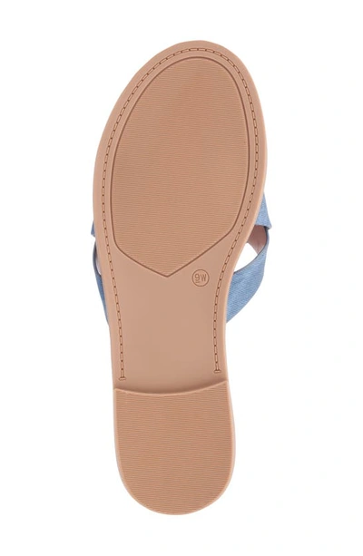 Fashion To Figure Tiana Slide Sandal In Medium Blue