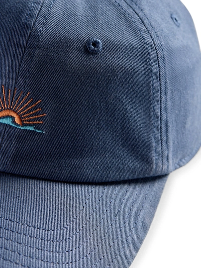 Shop Faherty Sunwashed Baseball Hat In Washed Navy