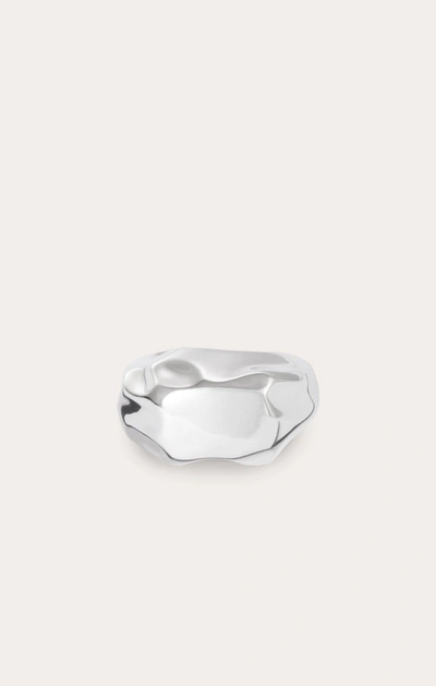 Shop Little Liffner Ice Cube Pinky Ring Silver