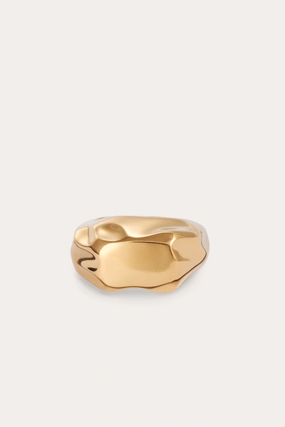 Shop Little Liffner Ice Cube Pinky Ring Gold