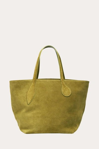 Shop Little Liffner Sprout Tote Army Suede