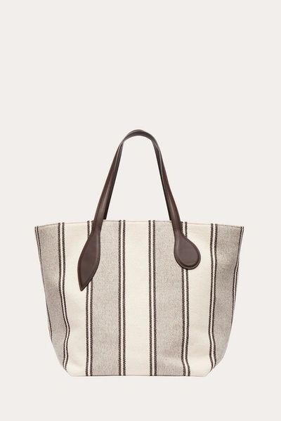 Shop Little Liffner Sprout Tote Cream / Gray