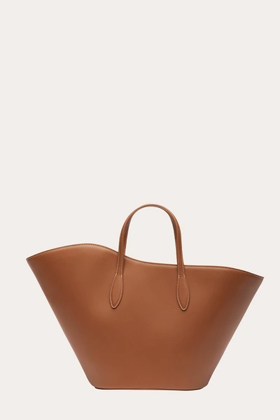 Shop Little Liffner Open Tulip Tote Medium Chestnut