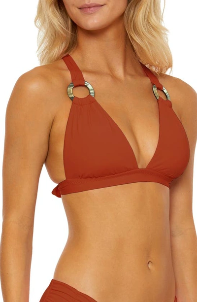 Shop Soluna Ring Bikini Top In Copper