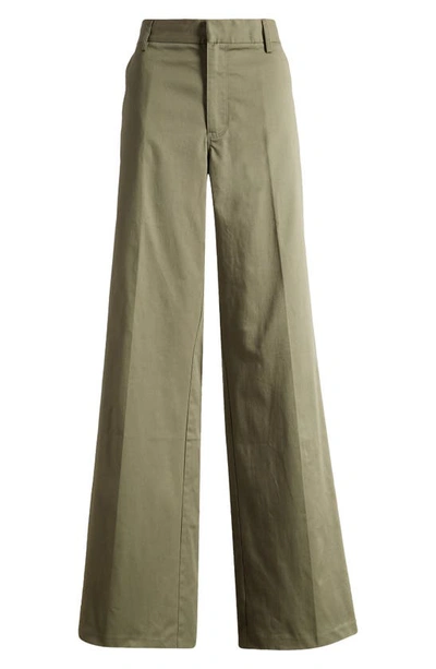 Shop Good American Good Skate Cotton Stretch Twill Pants In Fatigue001