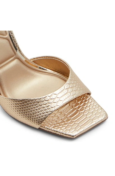 Shop Aldo Lettie Ankle Strap Sandal In Gold