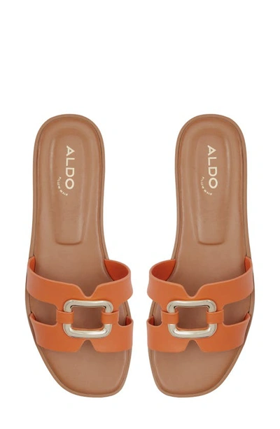 Shop Aldo Nydaokin Slide Sandal In Other Orange