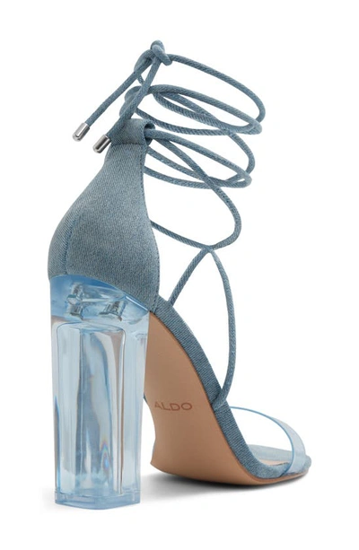 Shop Aldo Onardonia Ankle Wrap Sandal In Medium Blue