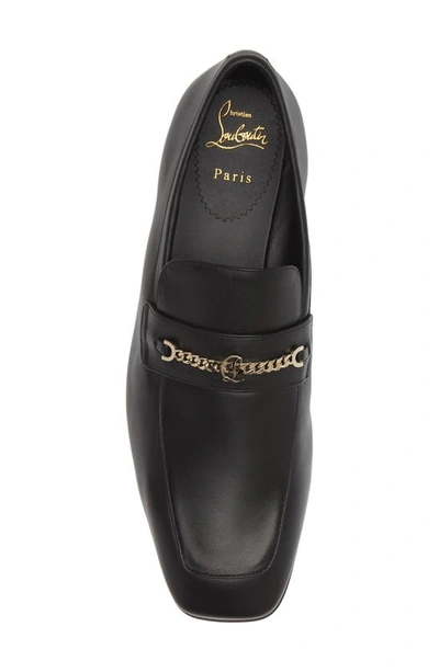 Christian Louboutin Monogram Apron Toe Loafer In Black