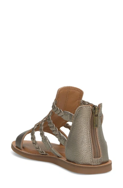 Shop Lucky Brand Biretta Gladiator Sandal In Pewter