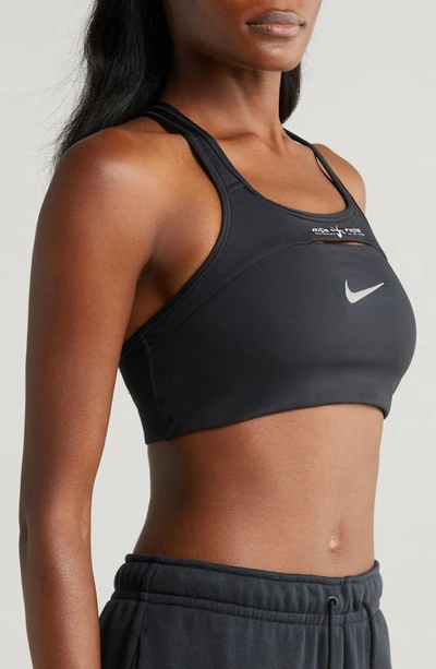Shop Nike X Megan Thee Stallion Medium Support Sports Bra In Black
