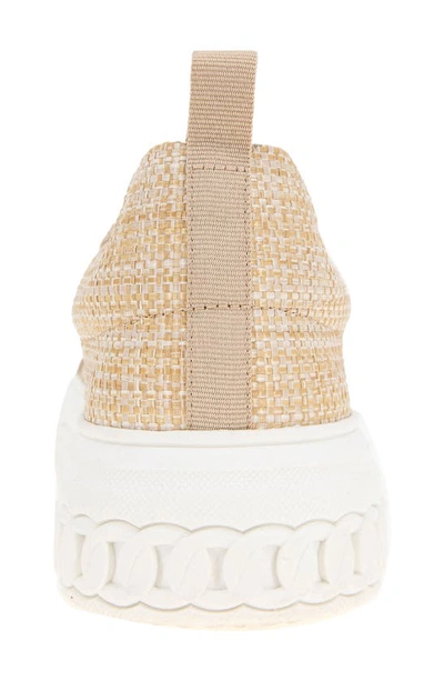 Shop Bcbgeneration Riso Platform Sneaker In Natural Raffia