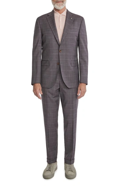 Shop Jack Victor Esprit Contemporary Fit Wool Suit In Plum