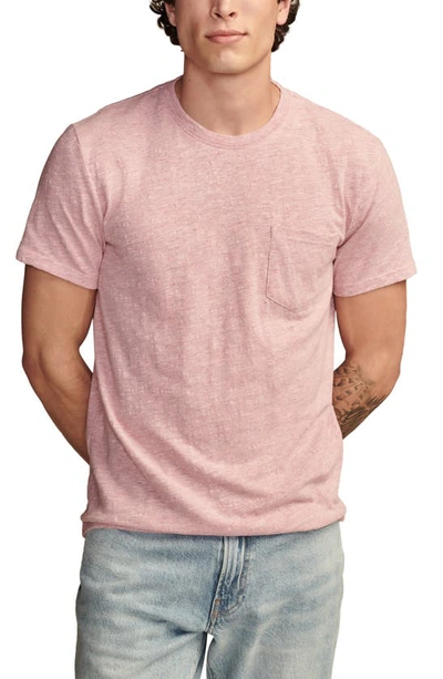Shop Lucky Brand Slub Pocket T-shirt In Red Violet