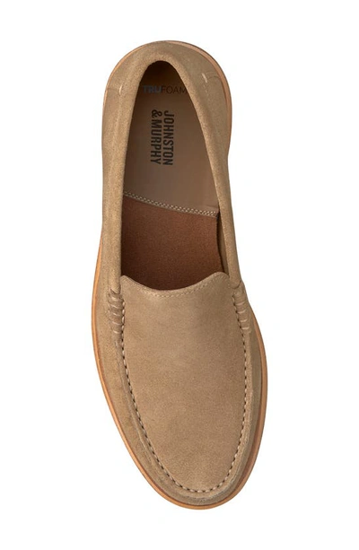 Shop Johnston & Murphy Lyles Suede Loafer In Taupe Suede