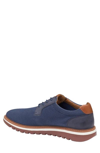 Johnston & Murphy Braydon Knit Plain Toe Derby In Navy Knit