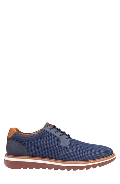 Johnston & Murphy Braydon Knit Plain Toe Derby In Navy Knit