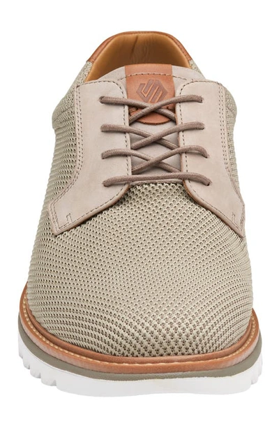 Johnston & Murphy Braydon Knit Plain Toe Derby In Taupe Knit