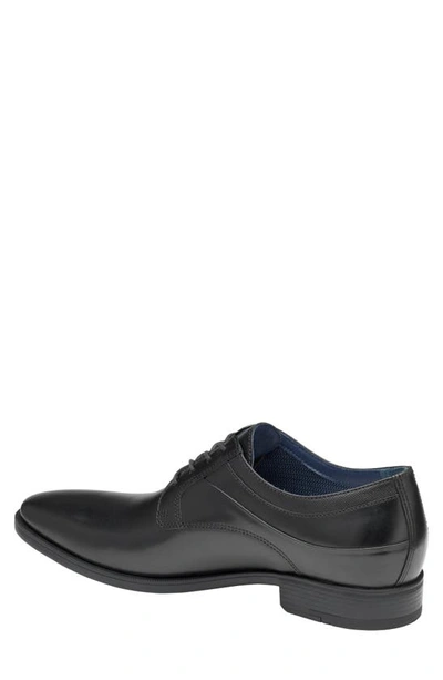 Shop Johnston & Murphy Gibbons Plain Toe Derby In Black Full Grain